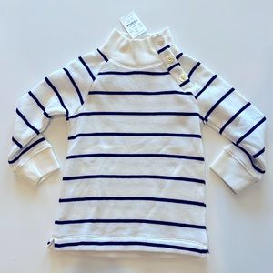 J crew factory crewcuts mock turtleneck striped sweatshirt. 3t